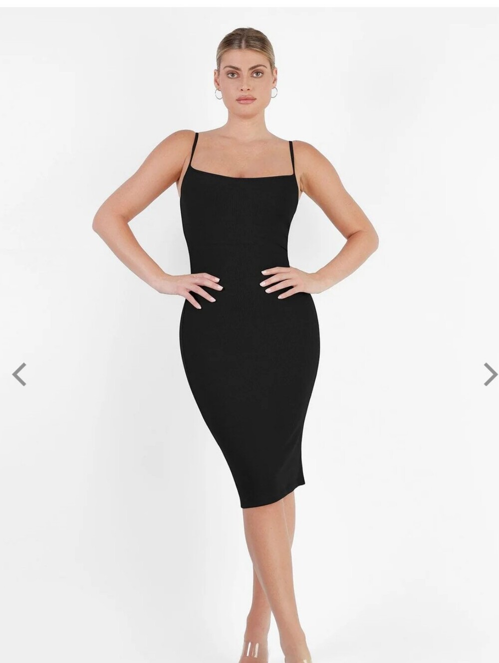 Shapewear Solid Modal Slimming Midi Slip Dress